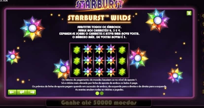 Starburst pay table