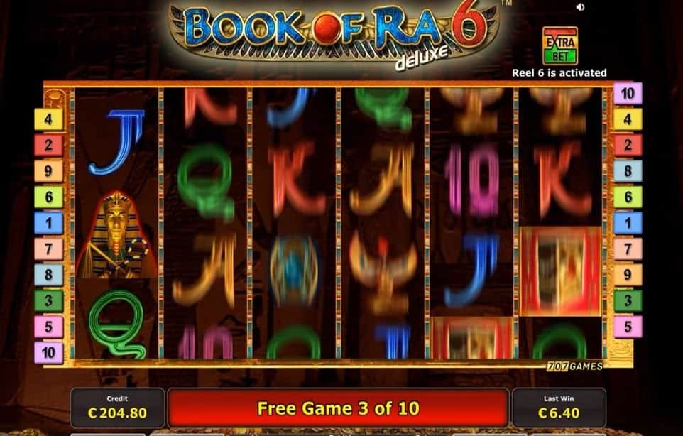 bonus spins and Free Spins on Book of Ra 6 Deluxe